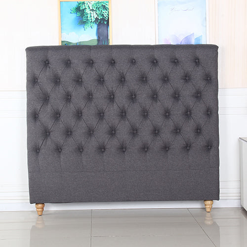 Double Size | Provincial Bed Headboard - Charcoal