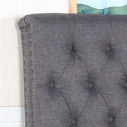 Double Size | Provincial Bed Headboard - Charcoal