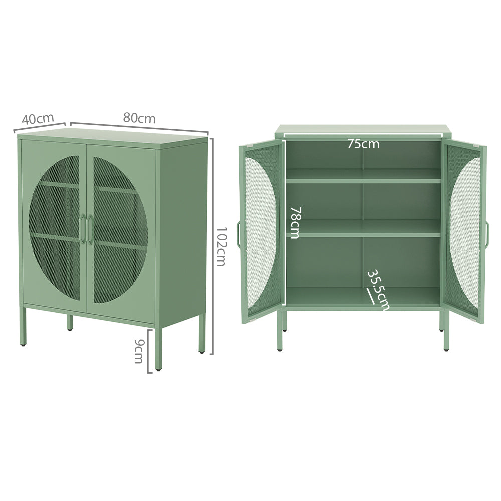 Elsa Buffet Sideboard Metal Cabinet - Green