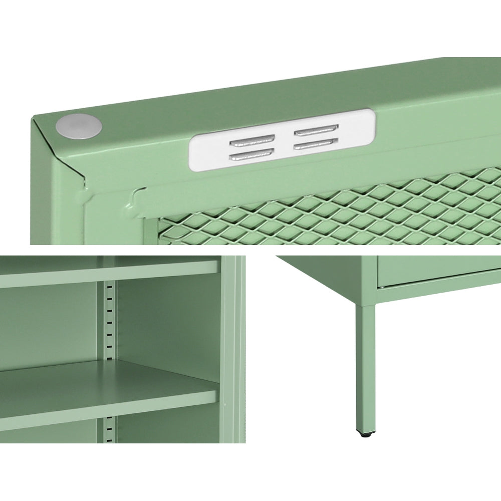 Elsa Buffet Sideboard Metal Cabinet - Green
