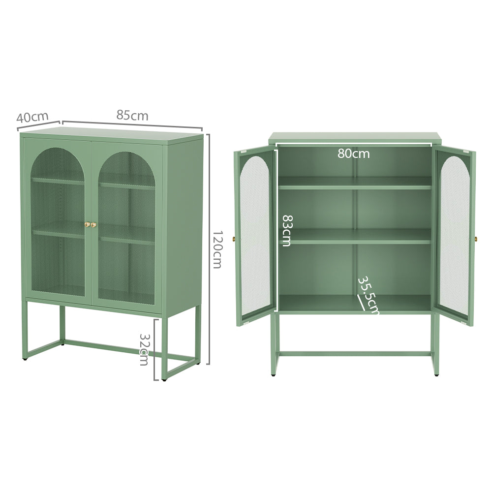 Elma Buffet Sideboard Metal Cabinet - Green