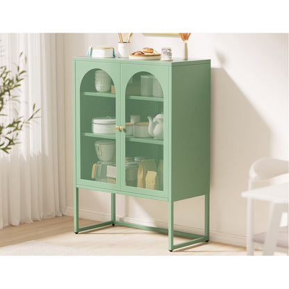Elma Buffet Sideboard Metal Cabinet - Green