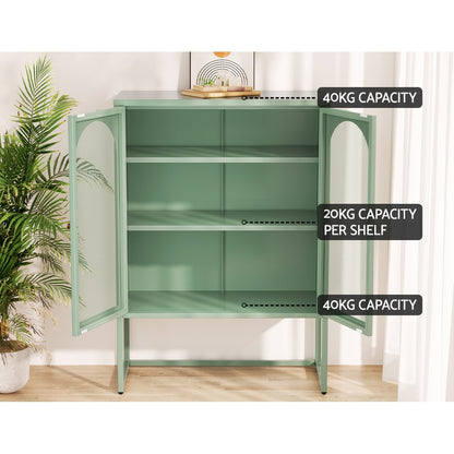 Elma Buffet Sideboard Metal Cabinet - Green