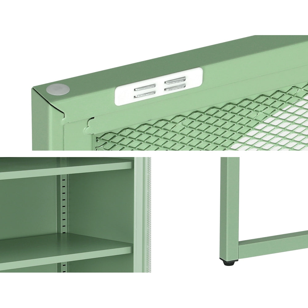 Elma Buffet Sideboard Metal Cabinet - Green
