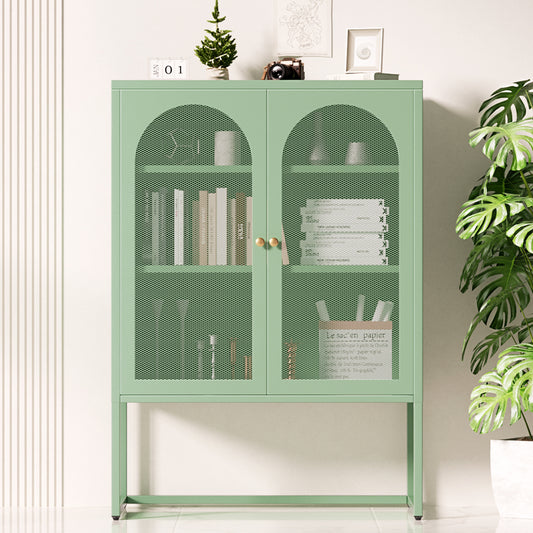 Elma Buffet Sideboard Metal Cabinet - Green