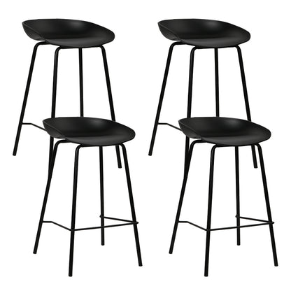 Set of 4 Bar Stools Kitchen Counter Stools Metal