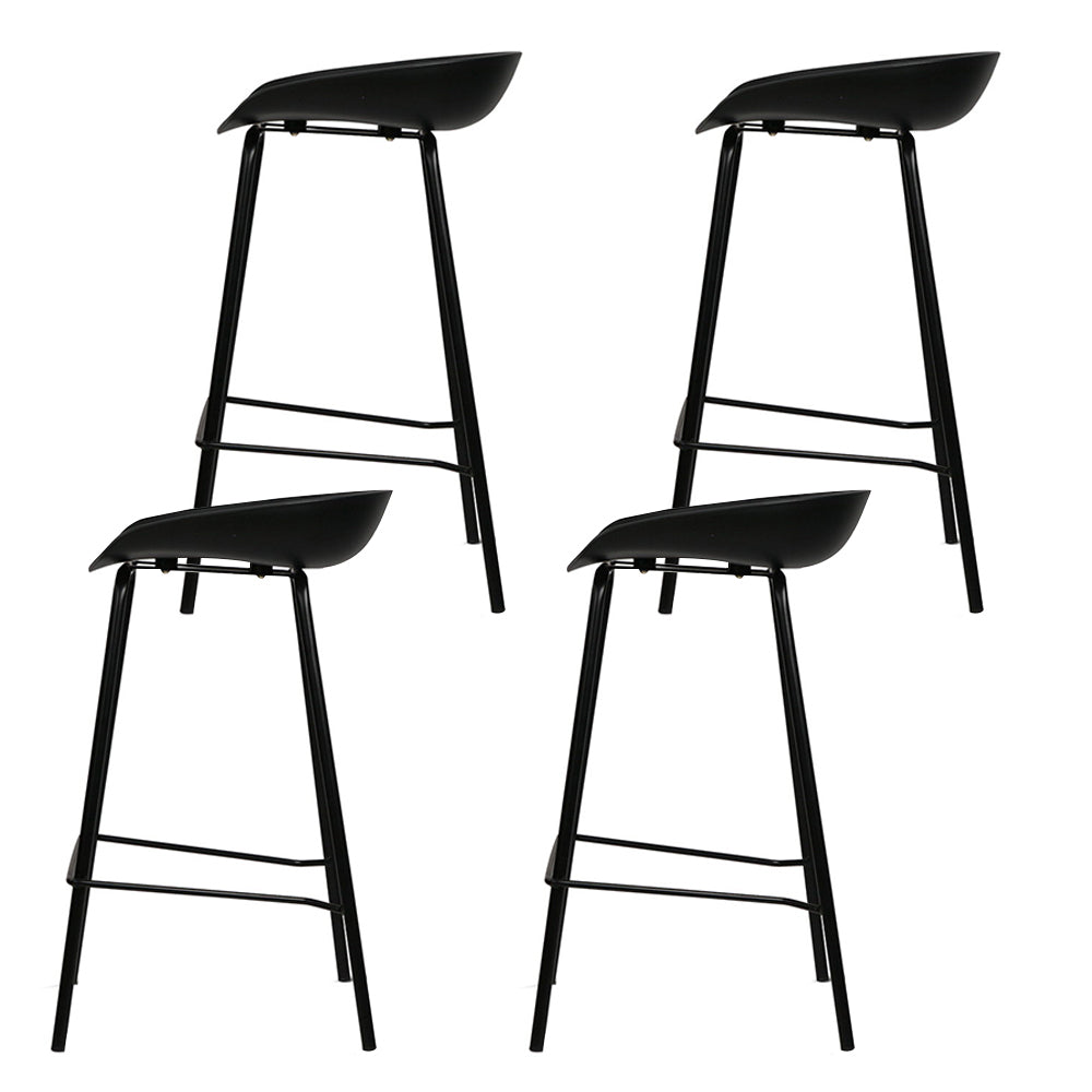 Set of 4 Bar Stools Kitchen Counter Stools Metal