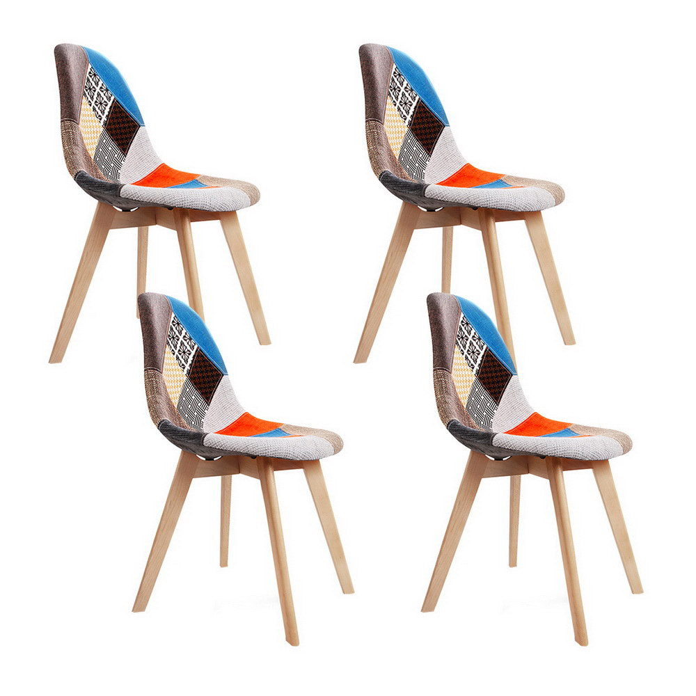 Set of 4 Retro Replica Dining Chairs - Retro