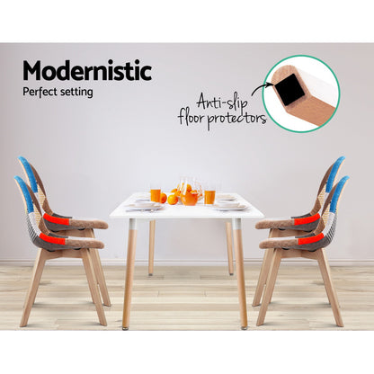 Set of 4 Retro Replica Dining Chairs - Retro