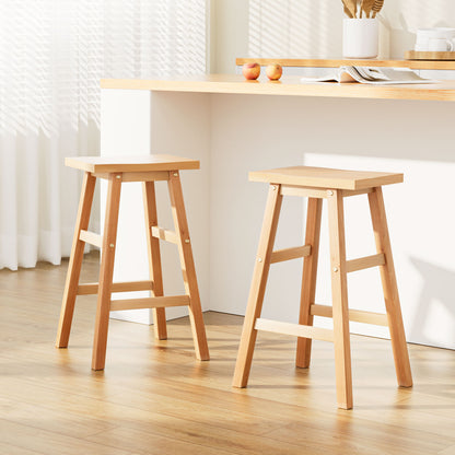 Set of 2 Baden Bar Stools Kitchen Counter Stools - Natural