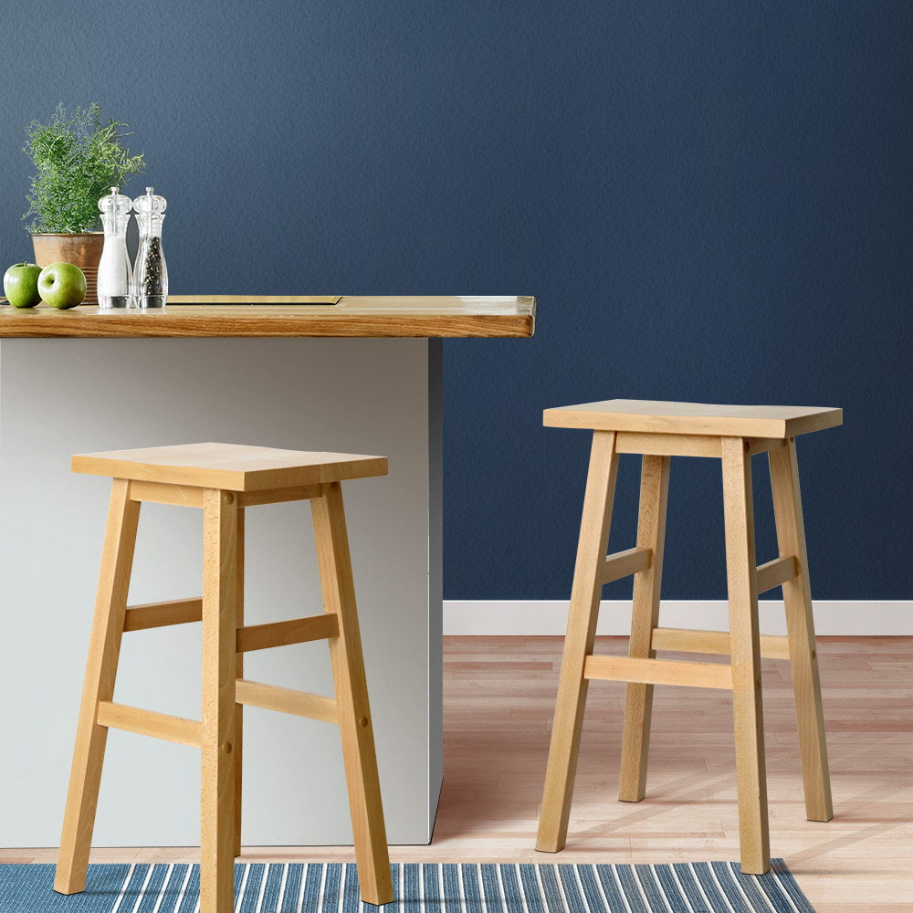 Set of 2 Baden Bar Stools Kitchen Counter Stools - Natural