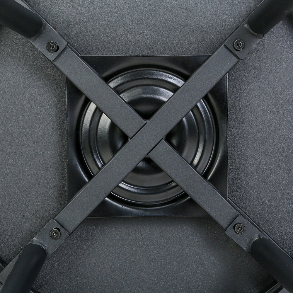 Set of 2 Vanny Bar Stools Swivel Metal Chairs