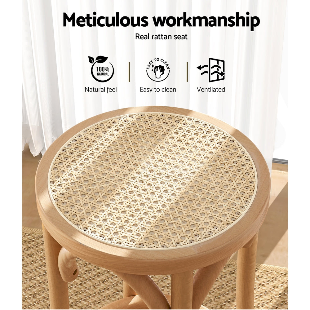 Apri Rattan Wooden Bar Stool