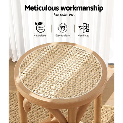 Apri Rattan Wooden Bar Stool