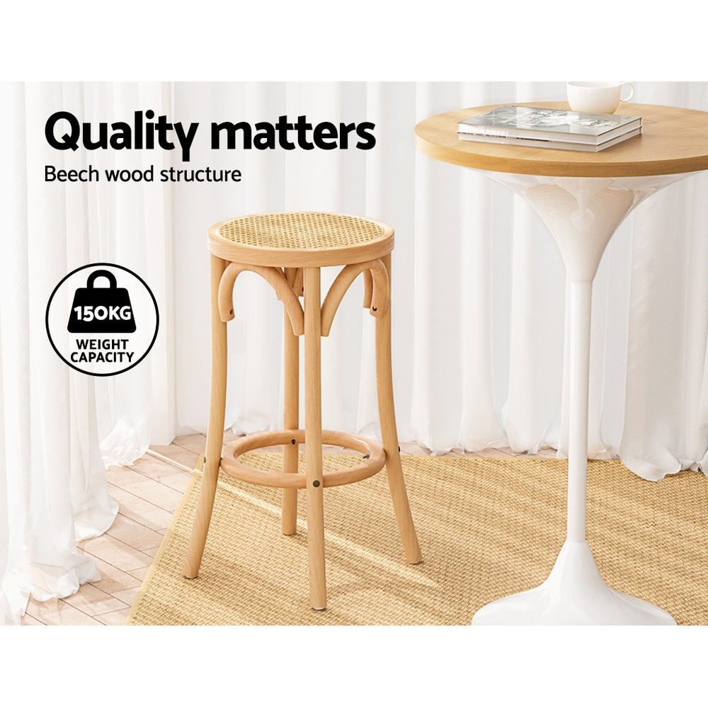 Apri Rattan Wooden Bar Stool