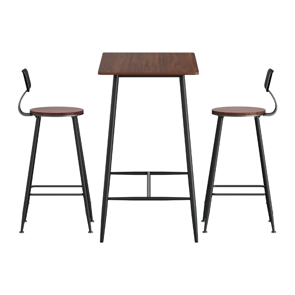Bar Table and Stools Set Dining Desk Kitchen Chairs Cafe Pub
