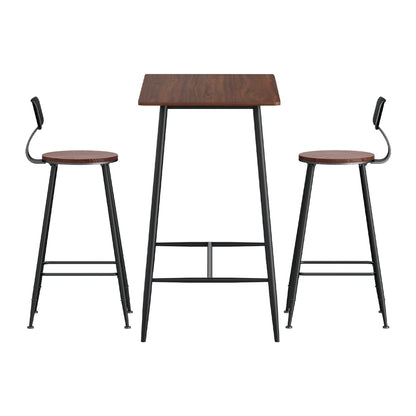 Bar Table and Stools Set Dining Desk Kitchen Chairs Cafe Pub