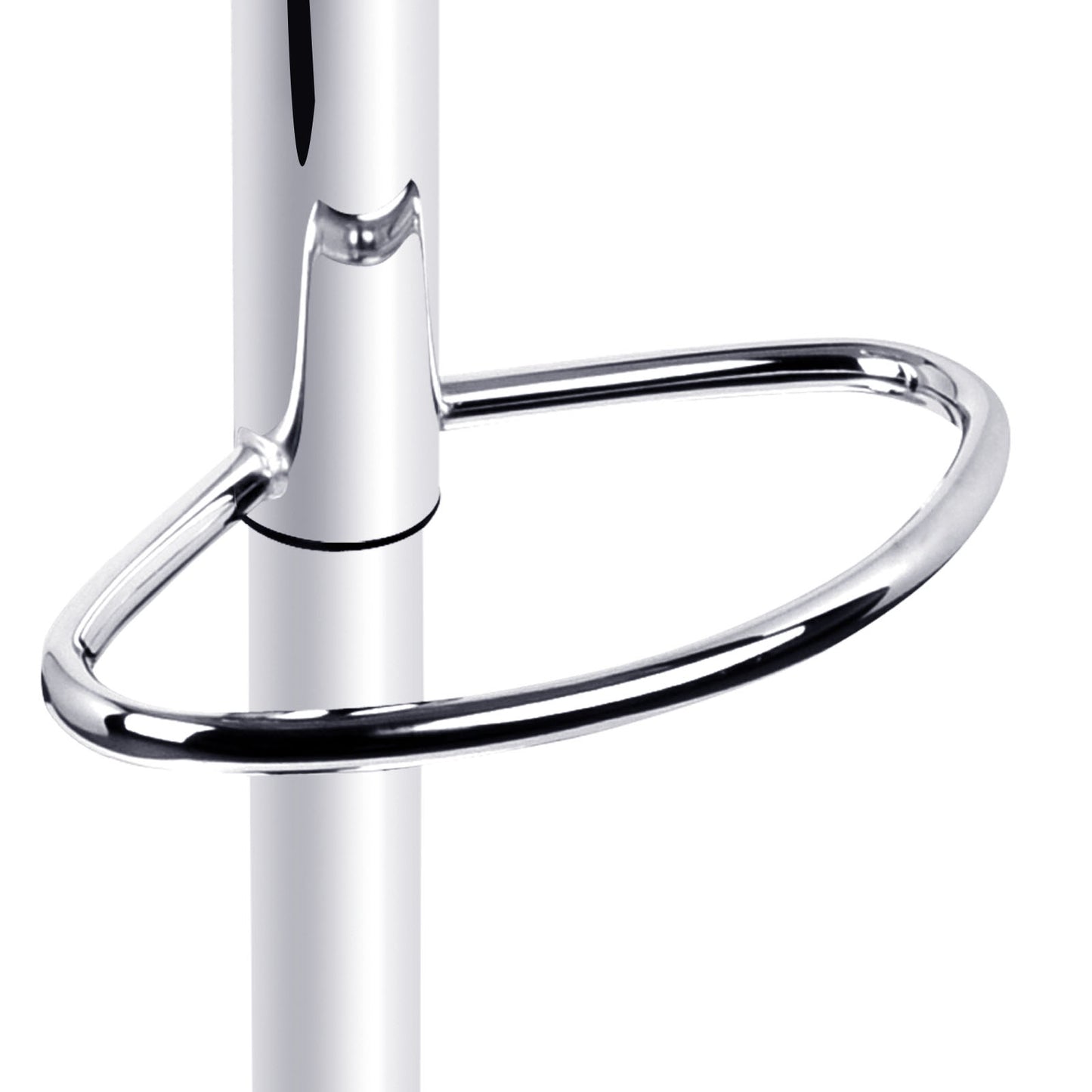 Selina Leather Bar Stool w/Armrest - Black