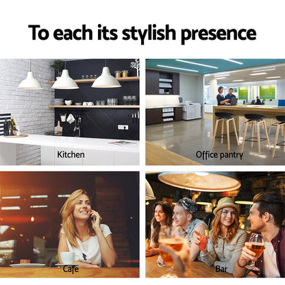 Set of 2 Wooden Bar Stools