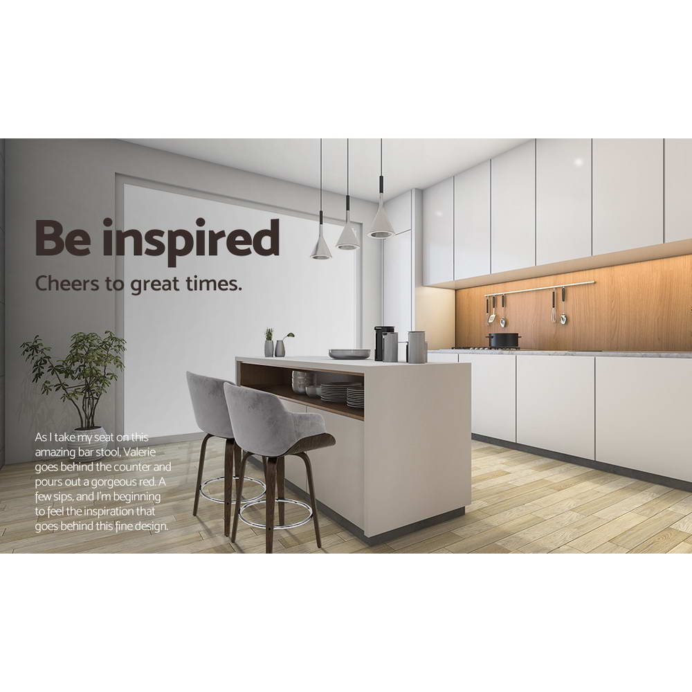 Velvet Padded Swivel Bar Stool