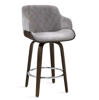 Velvet Padded Swivel Bar Stool