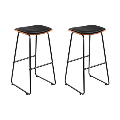 Set of 2 Metal Bar Stools Kitchen Counter Stools Chairs