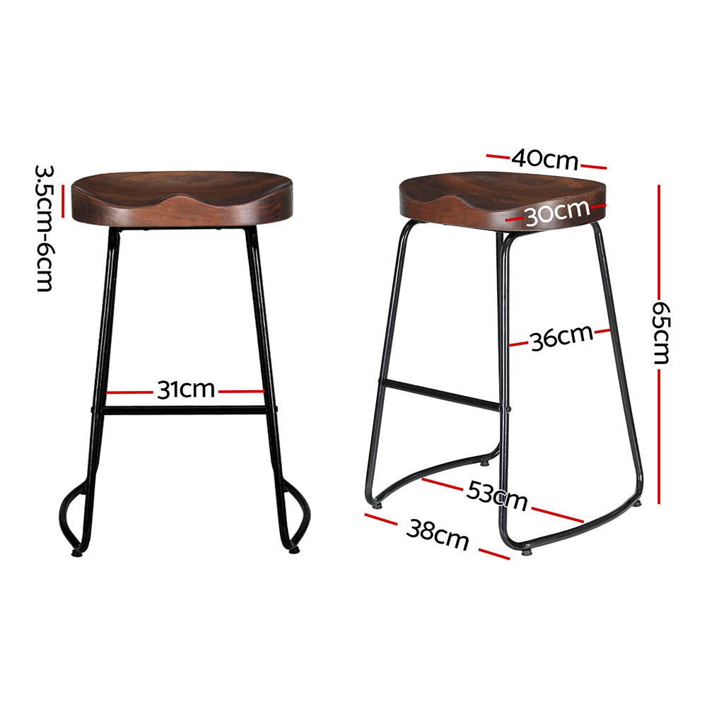 Set of 2 Tractor Bar Stools Tractor Seat 65cm