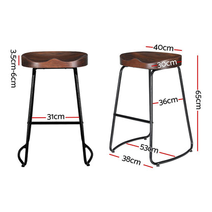 Set of 2 Tractor Bar Stools Tractor Seat 65cm