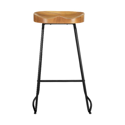Set of 4 Tractor Bar Stools 75cm Wooden