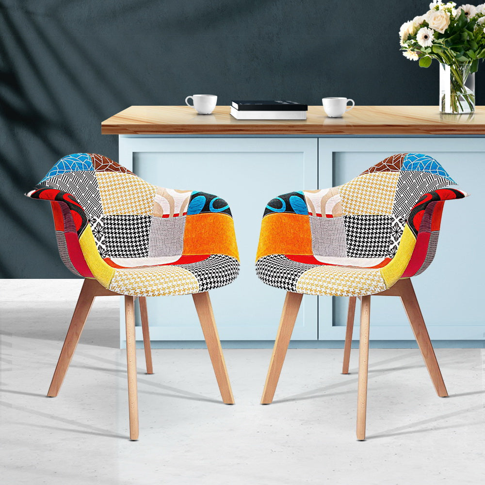 Set of 2 Replica DAW Dining Chairs - Retro Replica