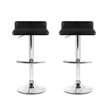 Set of 2 Sena Adjustable Bar Stools - Black