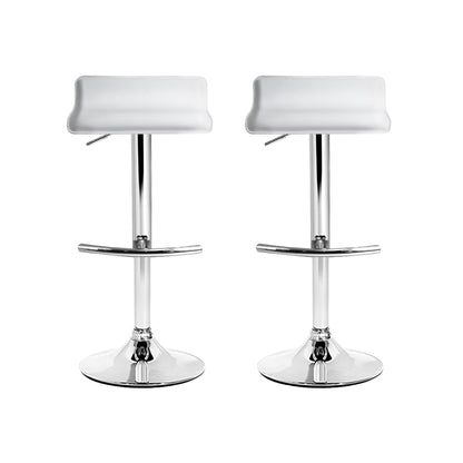 Set of 2 Sena Adjustable Bar Stools - White