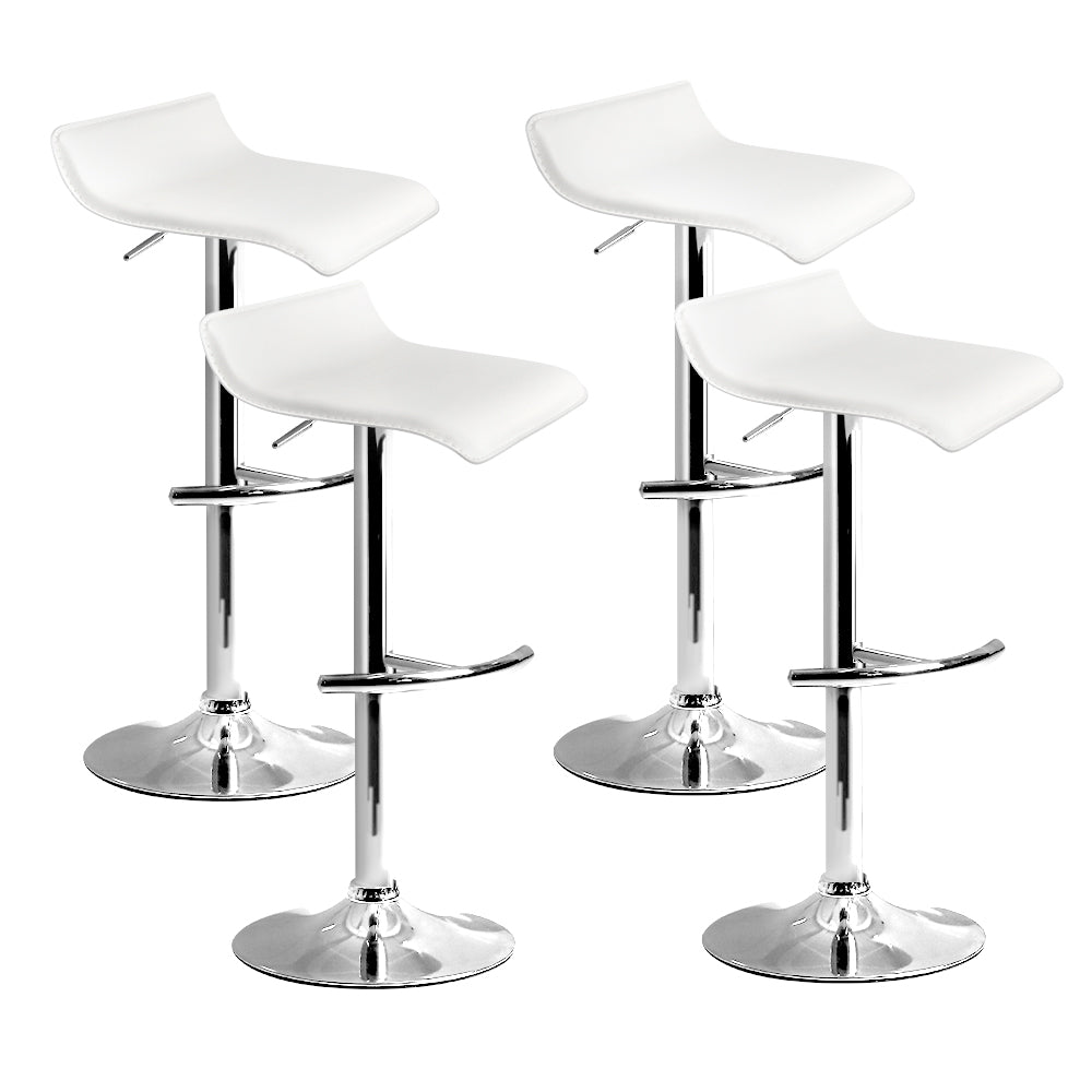 Set of 3 Sena Adjustable Bar Stools - White