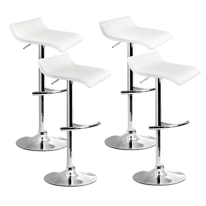 Set of 3 Sena Adjustable Bar Stools - White