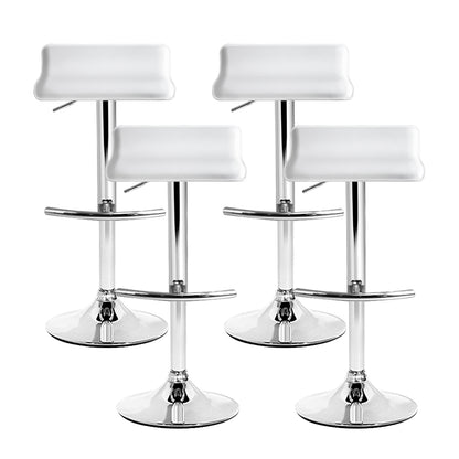 Set of 3 Sena Adjustable Bar Stools - White