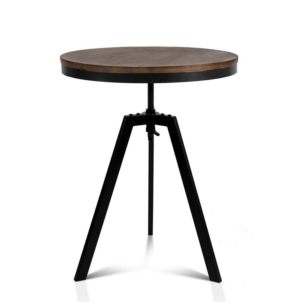 Ferrum Bar Table 67-86CM Height Round - Brown