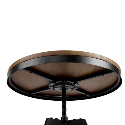 Ferrum Bar Table 67-86CM Height Round - Brown