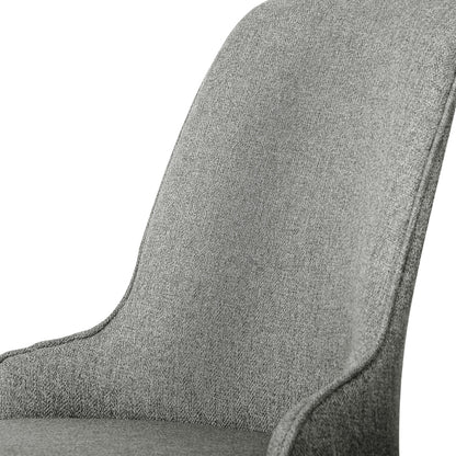 Set of 4 Domus Dining Chairs Linen Fabric - Grey