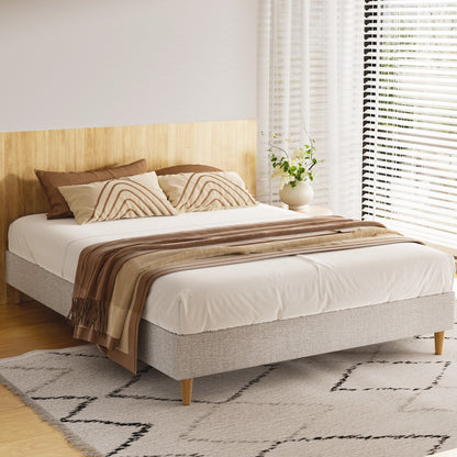 Zora Queen Bed Frame - Beige