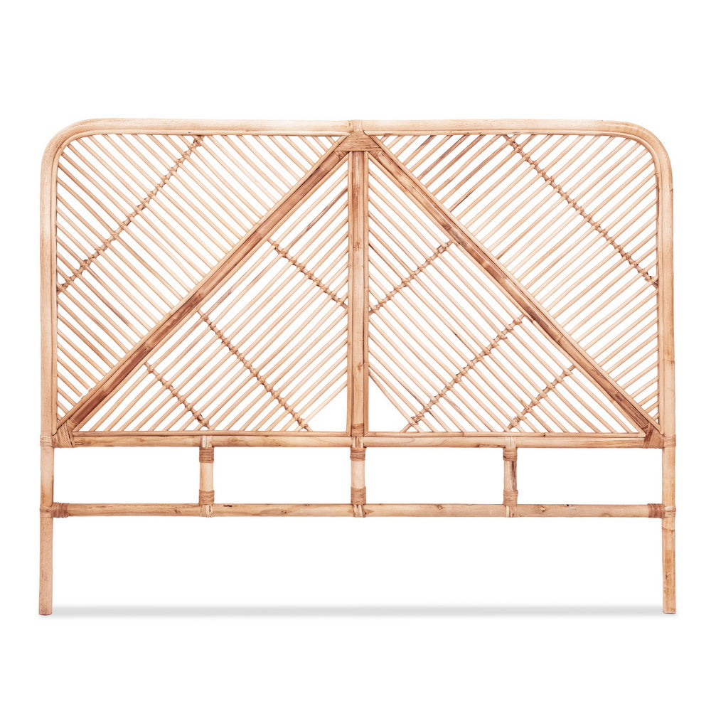 Double Size | Fred Rattan Bed Headboard - Pine