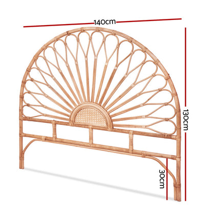 Double Size | Mari Rattan Bed Headboard - Pine