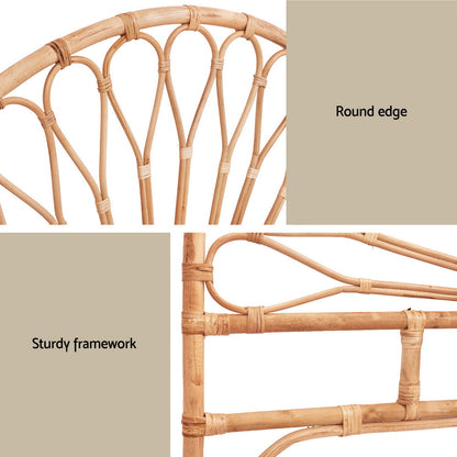 Queen Size | Mari Rattan Bed Headboard - Pine