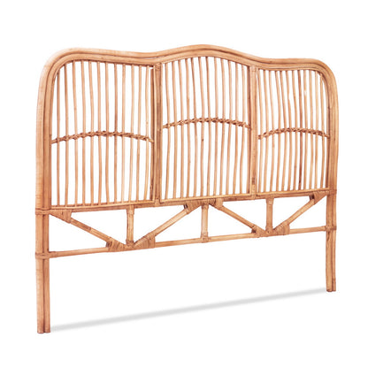 Double Size | Nero Rattan Bed Headboard - Pine
