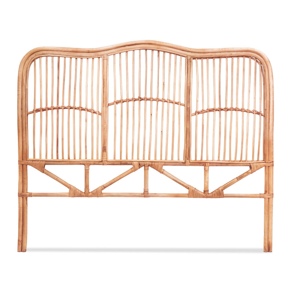 Double Size | Nero Rattan Bed Headboard - Pine