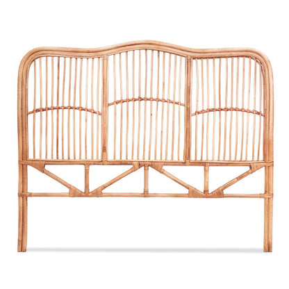 Double Size | Nero Rattan Bed Headboard - Pine