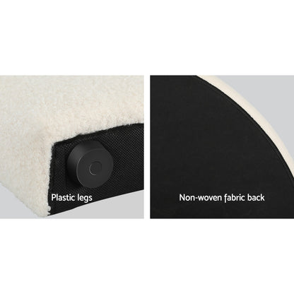 Double Size | Grei Bed Headboard - White Boucle