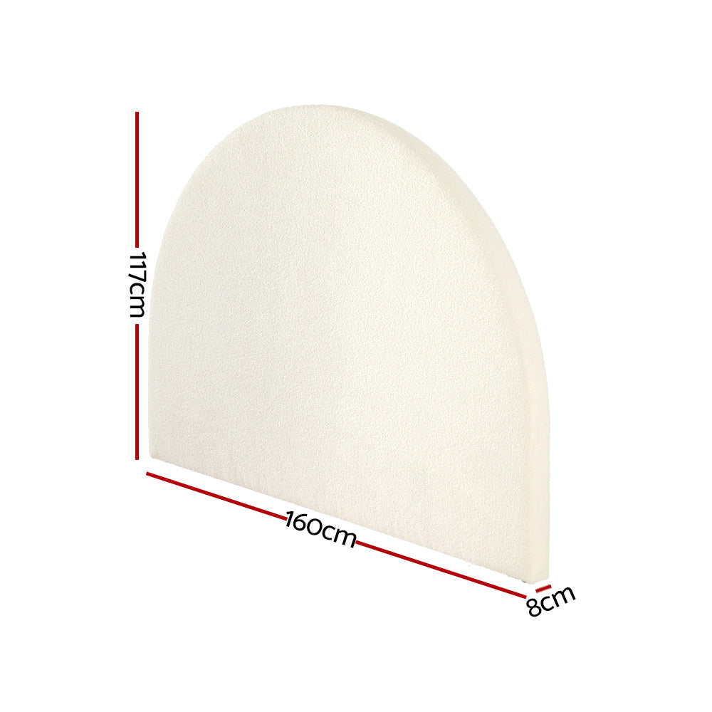 Queen Size | Grei Bed Headboard - Boucle White