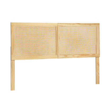 Double Size | Ribo Rattan Bed Headboard - Pine