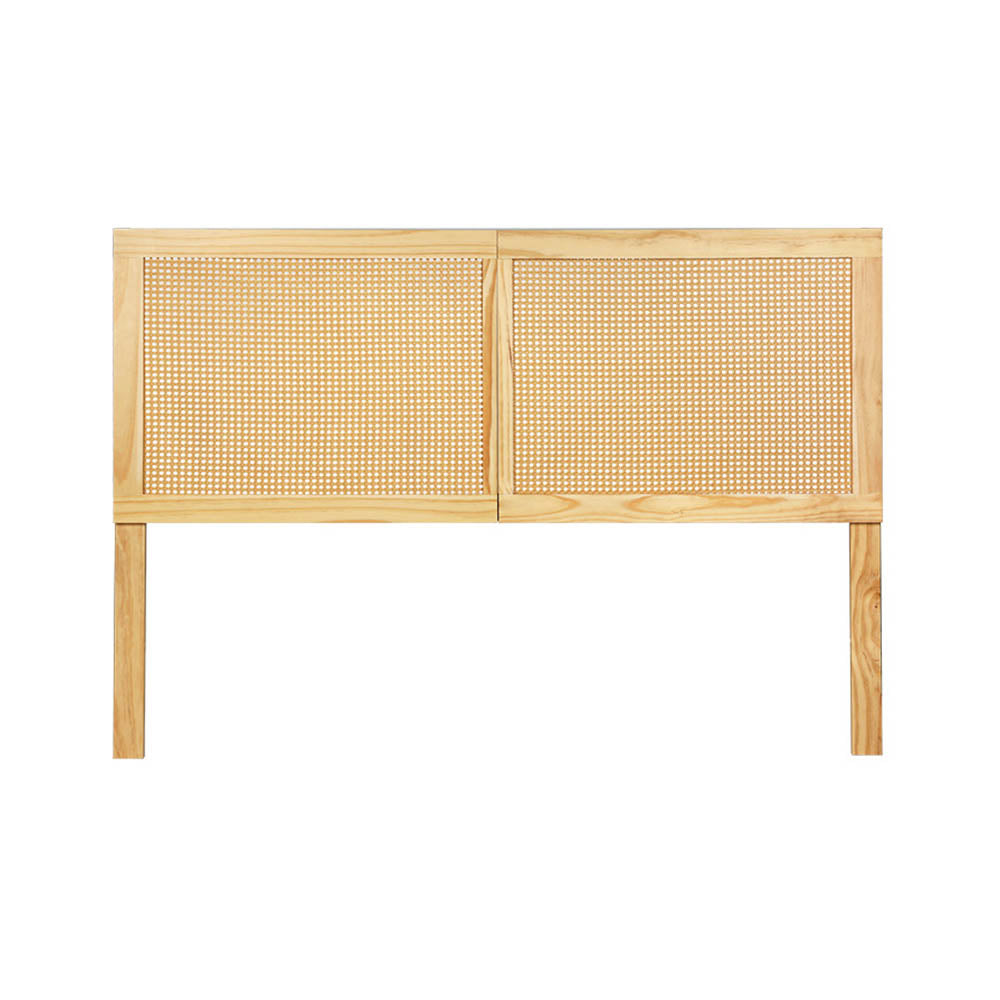Queen Size | Ribo Rattan Bed Headboard - Pine