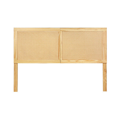 Queen Size | Ribo Rattan Bed Headboard - Pine